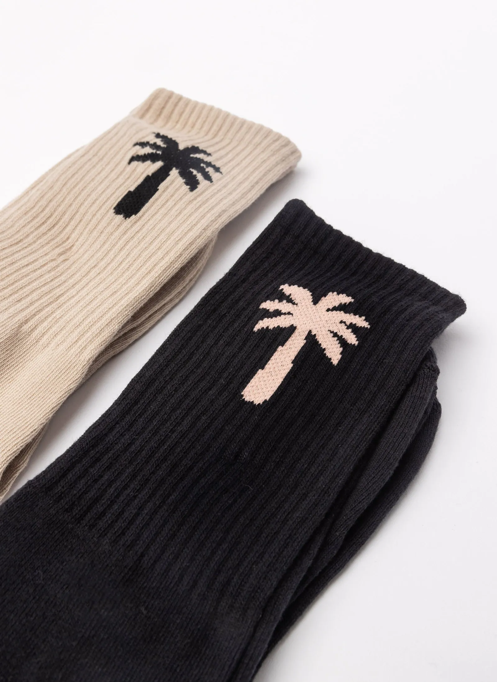 2-Pack Socks Camel/Black
