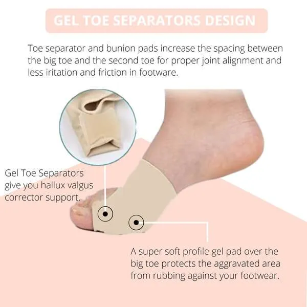 [50% OFF] Dr. NaturalFeet Orthopedic Toe Bunion Corrector 2.0 - 1 Pair (Left   Right)