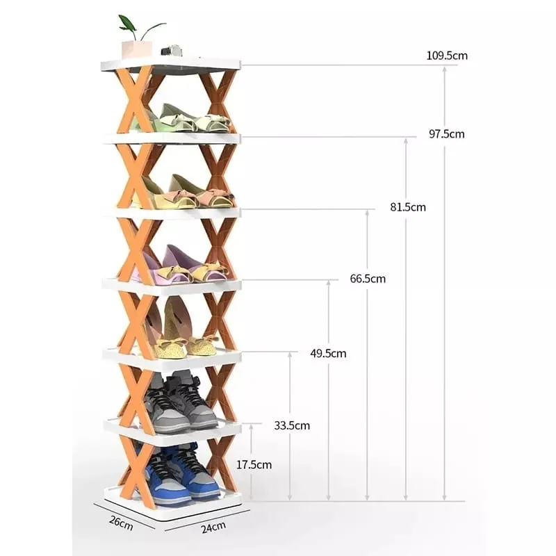 6 layer Simple Shoe Rack  Plastic Simple Shelf