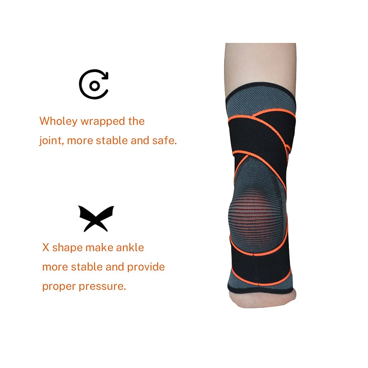 Adjustable Ankle Brace 2 Pack, Elastic Compression Ankle Support for Ligament Damage, Weak Ankles Achilles Tendon, Sprained Ankle - Green M