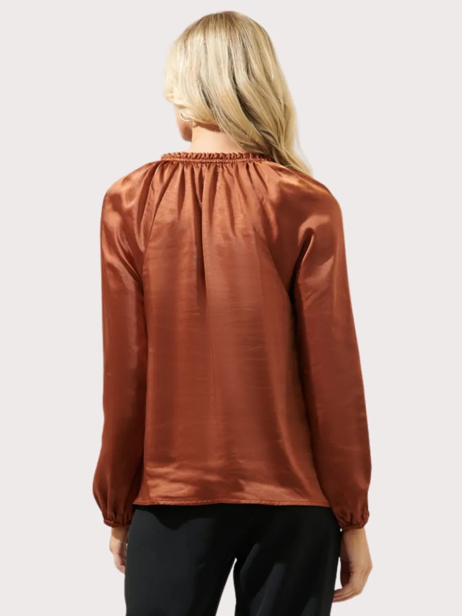 Alcazar Raglan Sleeve Satin Blouse
