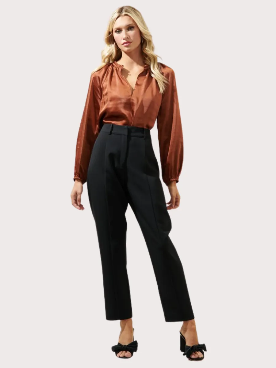 Alcazar Raglan Sleeve Satin Blouse