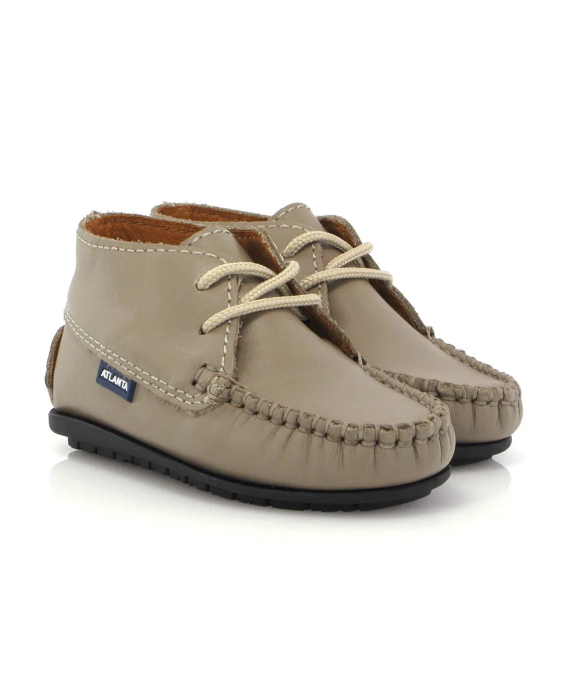 Altanta Moccasin Baby Taupe Leather Booties