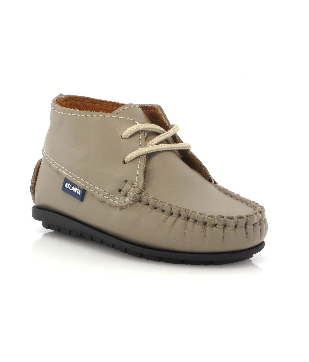 Altanta Moccasin Baby Taupe Leather Booties