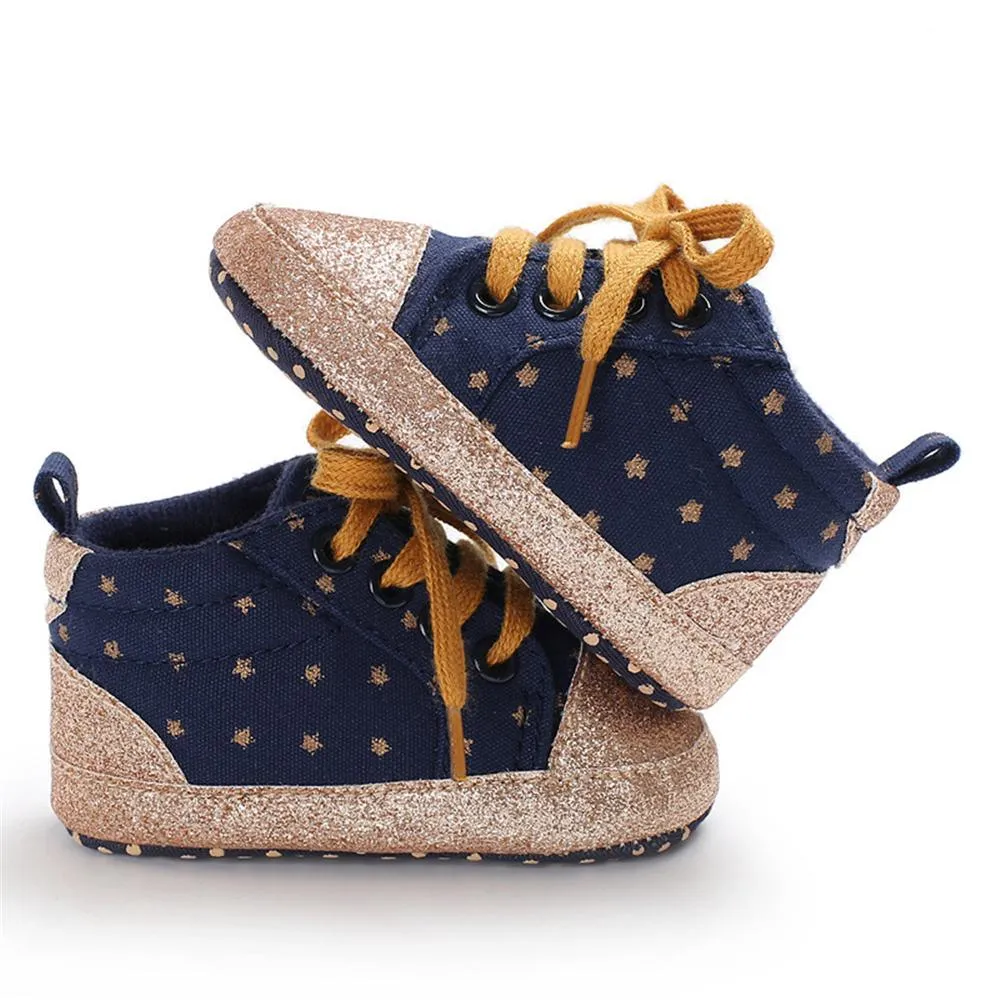 Baby Unisex Star Lace-up Sneakers Wholesale