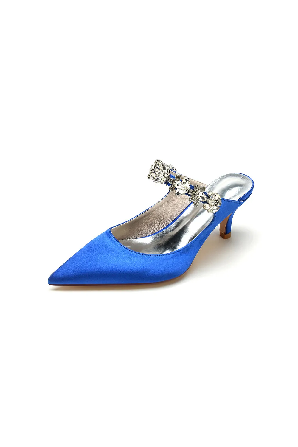 Beading Pointed Toe Rhinestone High Heels