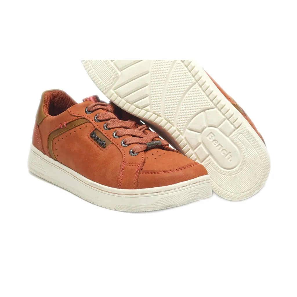Bench. Low-Top Sneakers Leather Burgundy Colour For Women