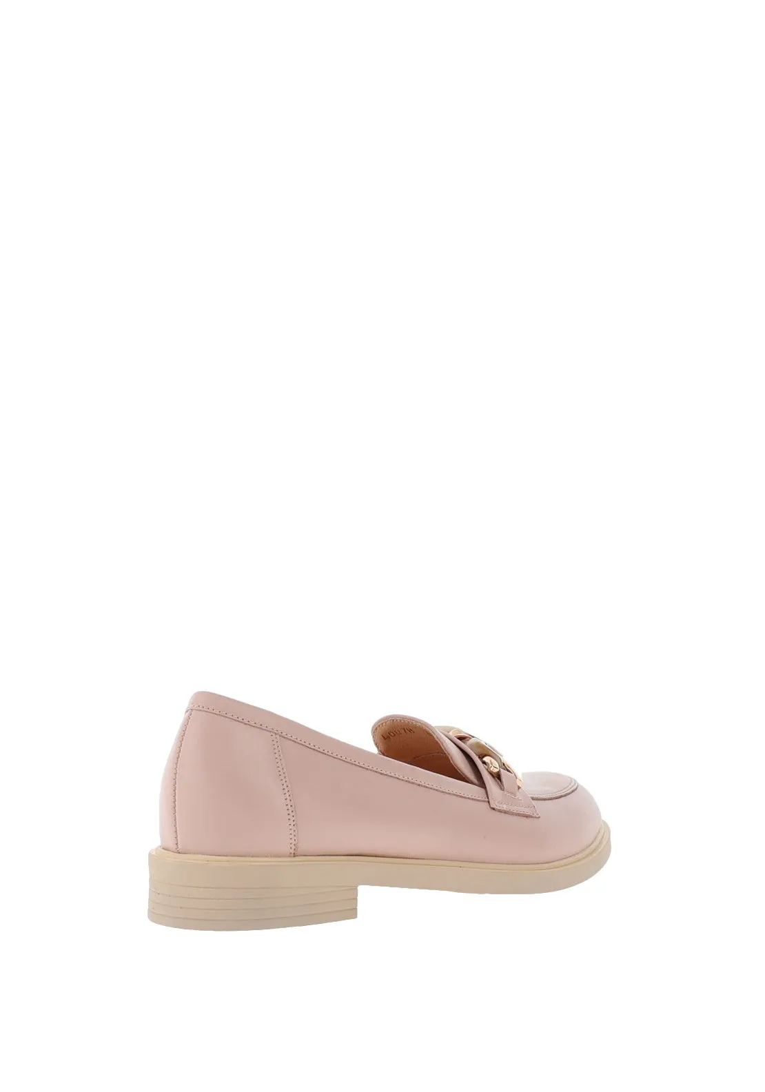 Bioeco by Arka Leather Chain Link Loafers, Pink