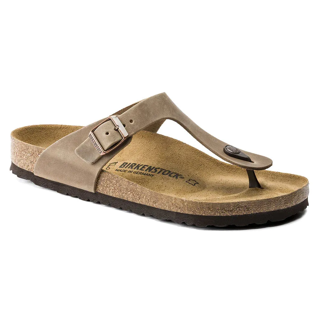 Birkenstock Gizeh Tabacco Brown Oiled Leather Regular
