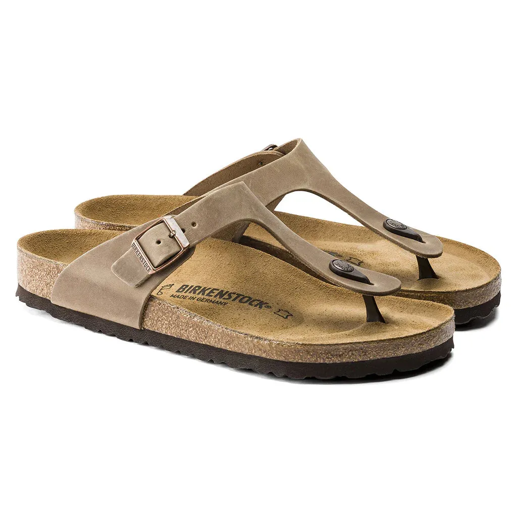 Birkenstock Gizeh Tabacco Brown Oiled Leather Regular