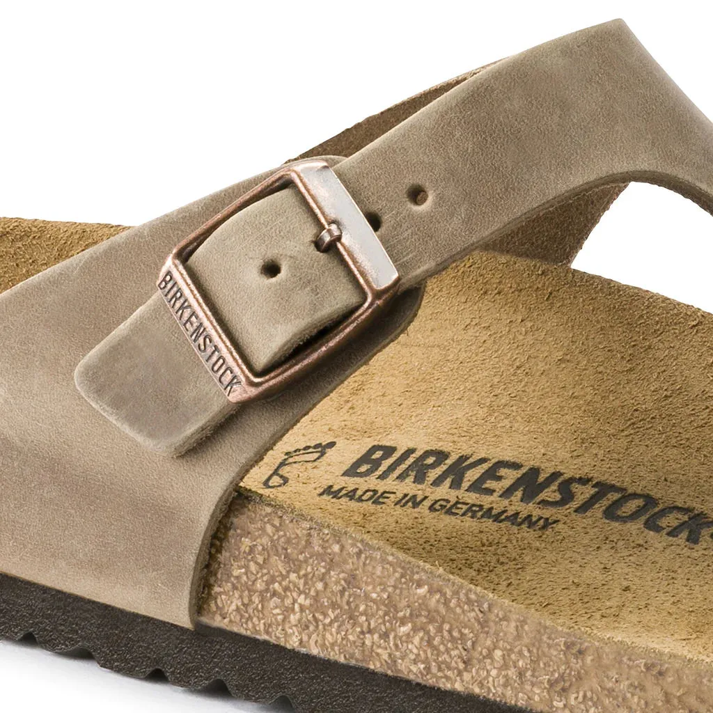 Birkenstock Gizeh Tabacco Brown Oiled Leather Regular