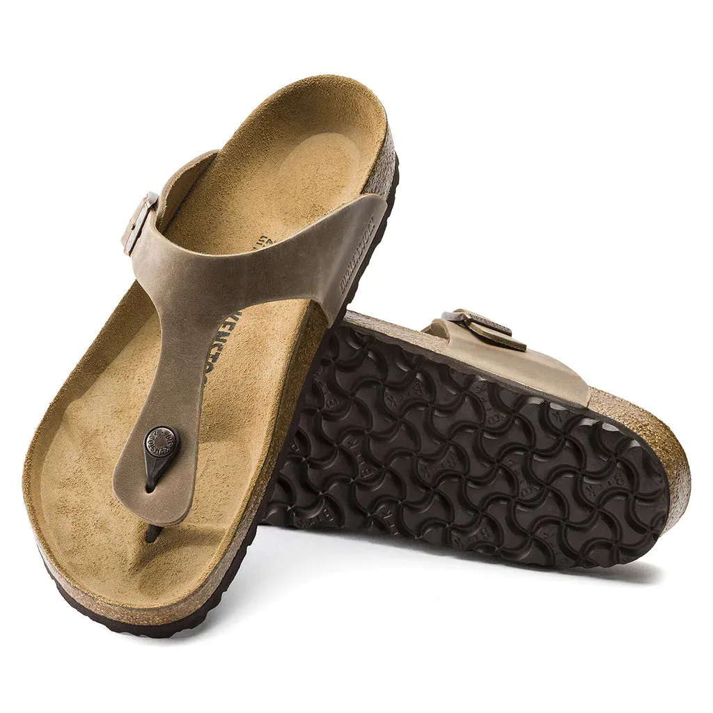 Birkenstock Gizeh Tabacco Brown Oiled Leather Regular