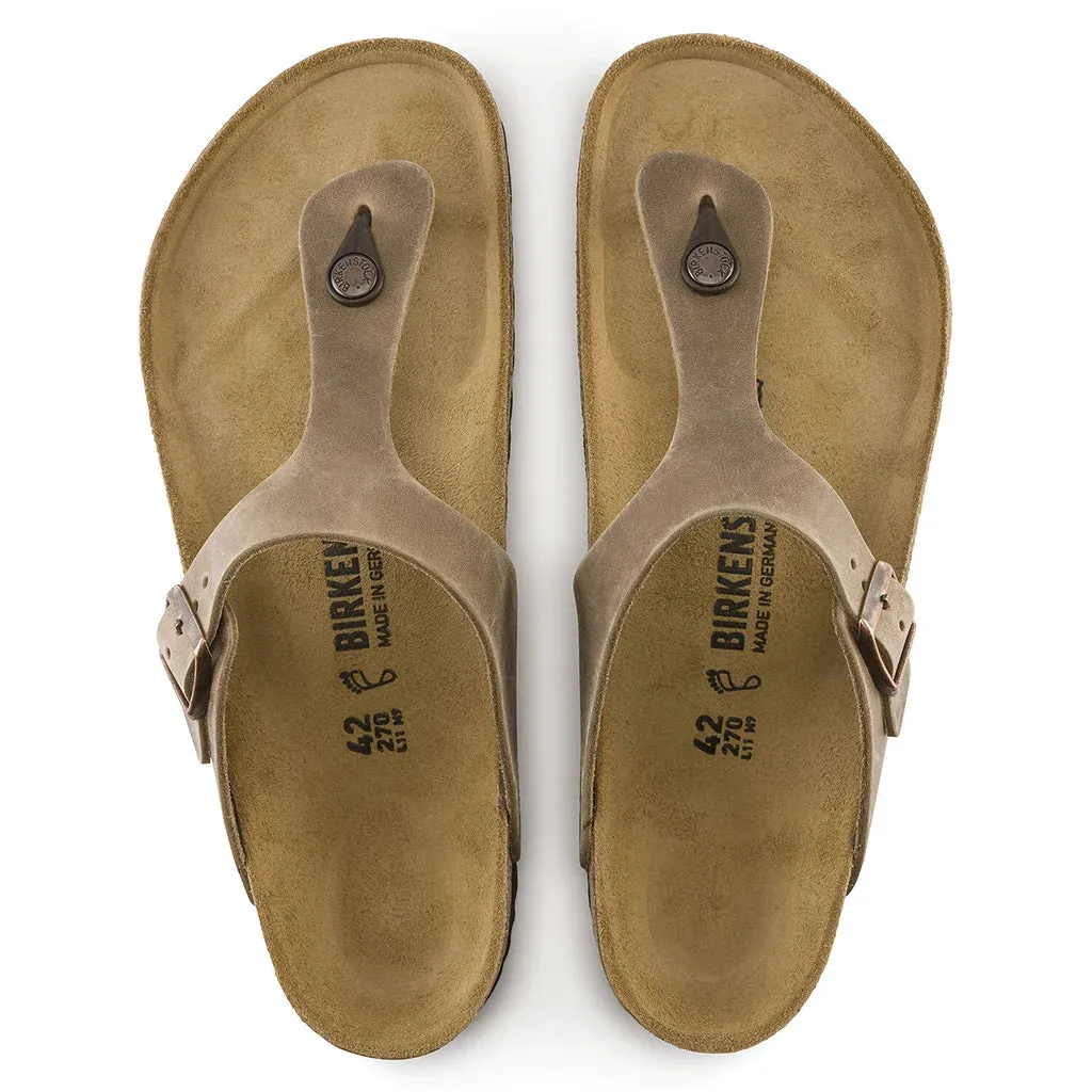 Birkenstock Gizeh Tabacco Brown Oiled Leather Regular