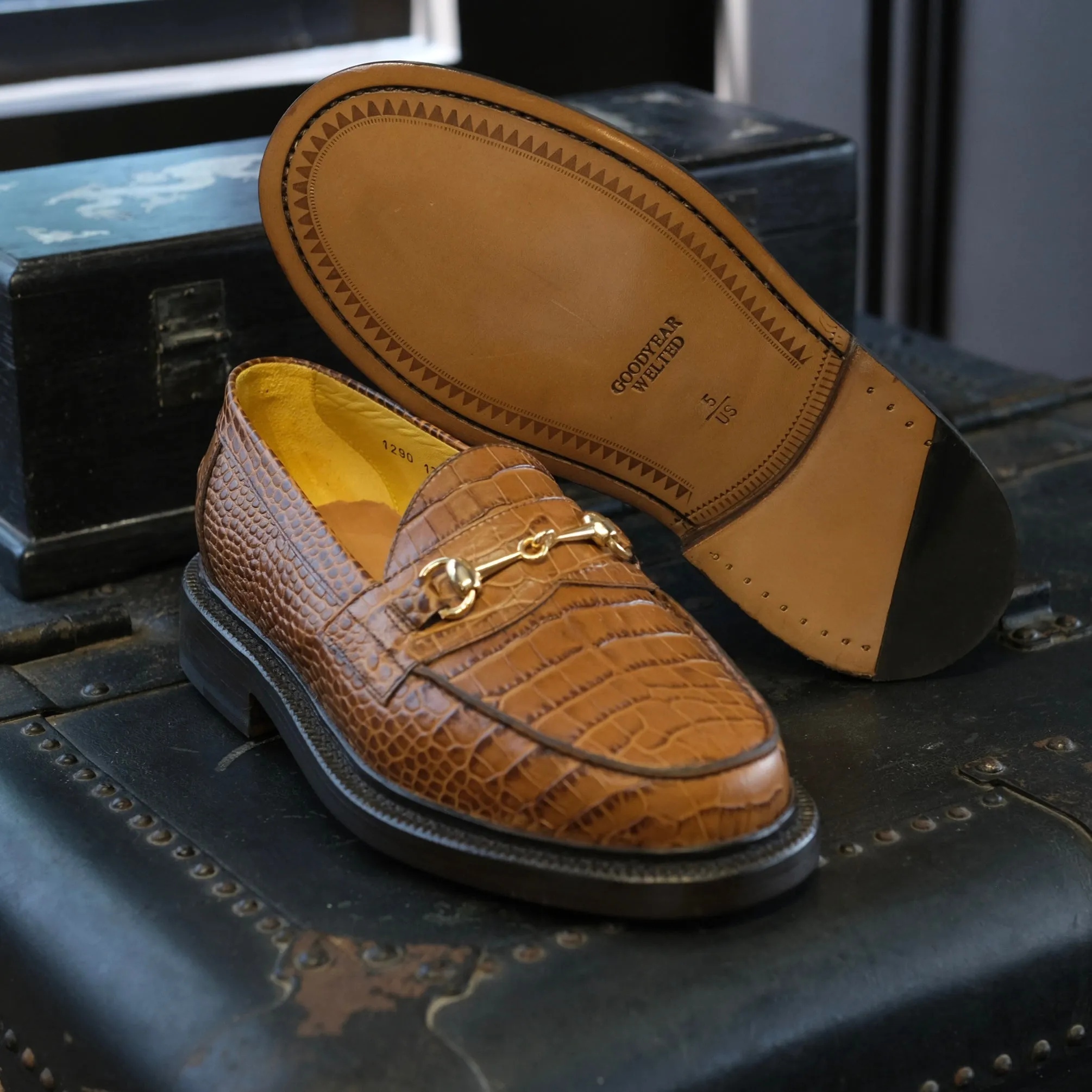 Blackstock & Weber Mason Horsebit Loafer (Honey Croc)
