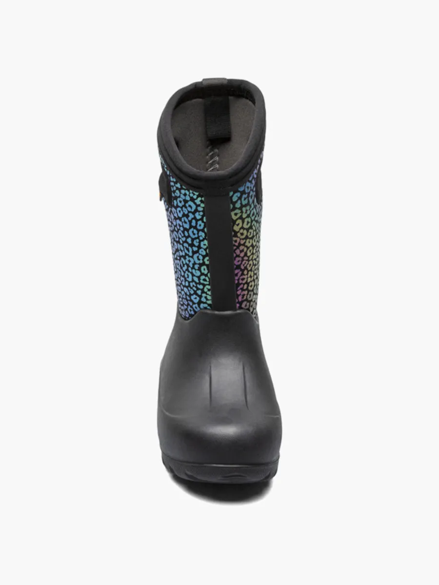 Bogs Kids' Neo-Classic Rainbow Leopard Winter Boots