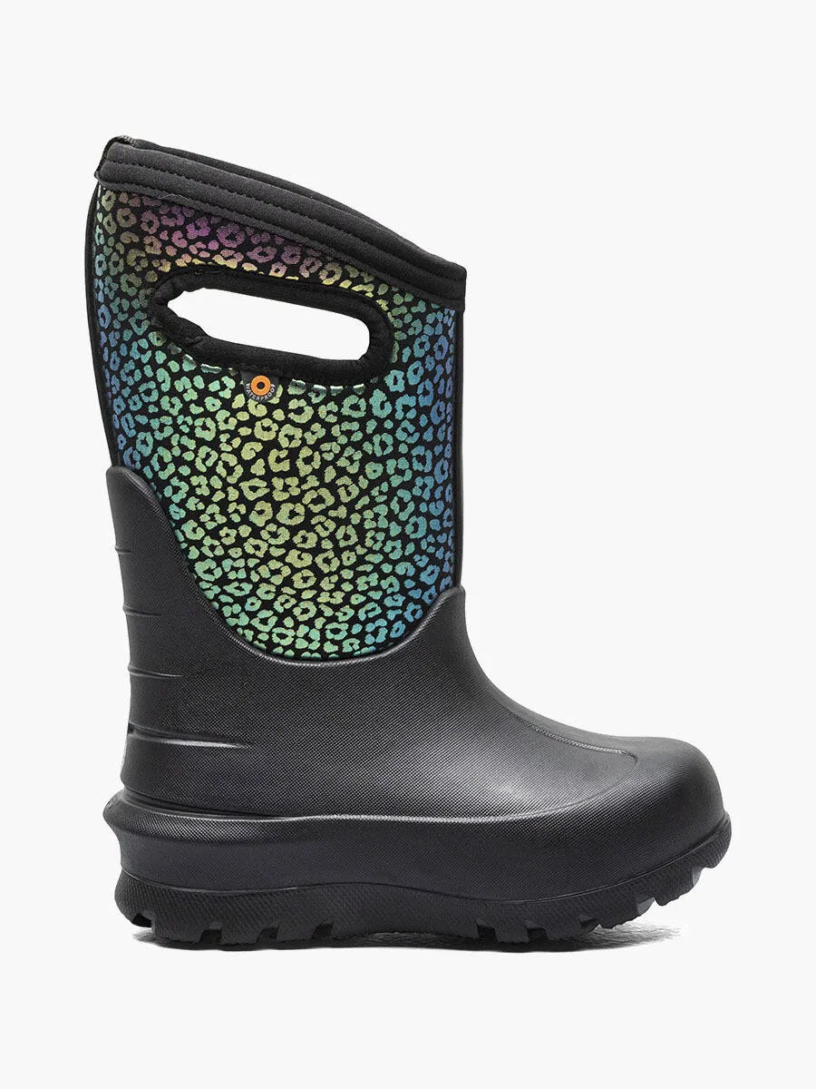 Bogs Kids' Neo-Classic Rainbow Leopard Winter Boots