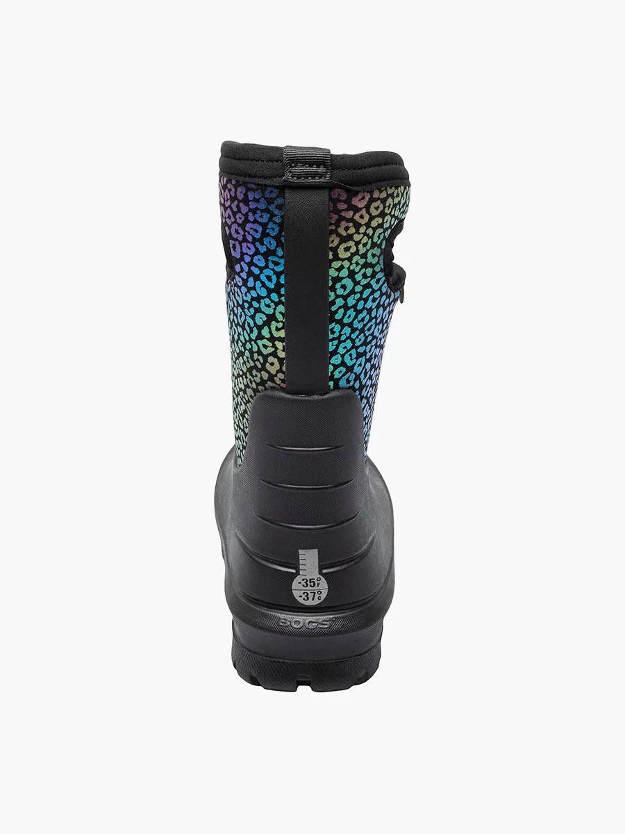 Bogs Kids' Neo-Classic Rainbow Leopard Winter Boots