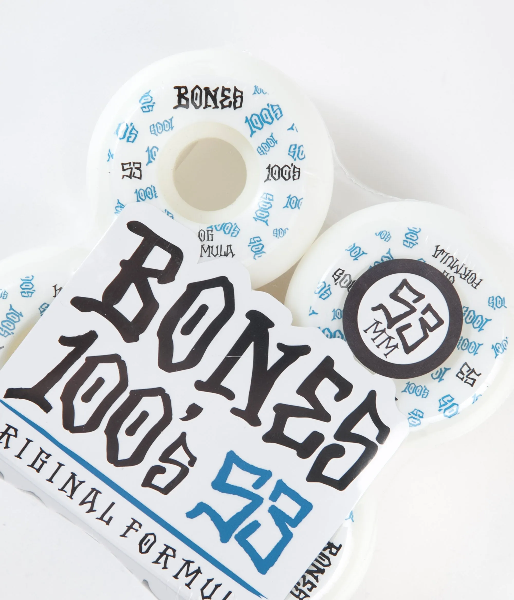 Bones 100's #3 V5 Sidecuts Wheels - White - 53mm