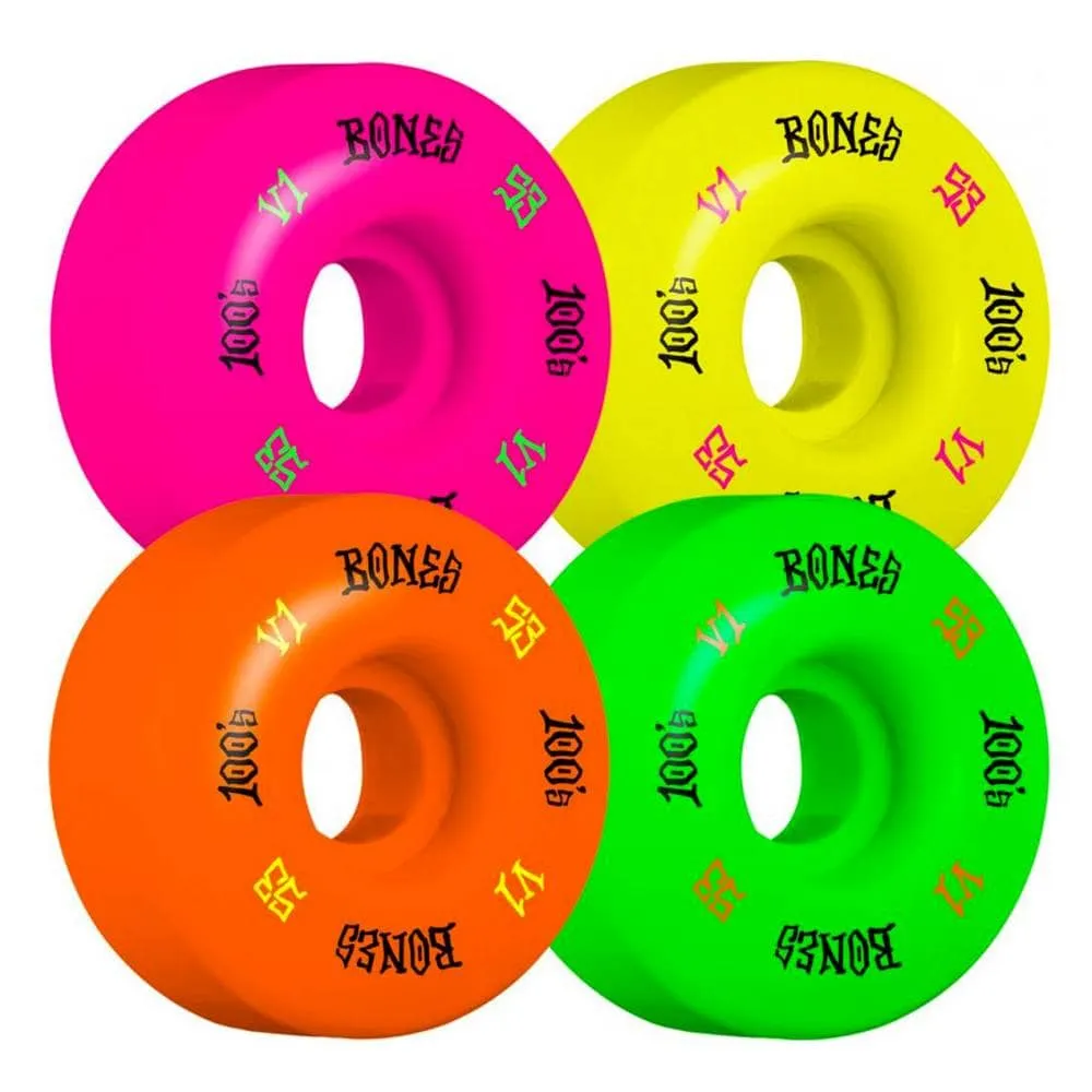 Bones 100's Party Pack Skate Wheels 51mm/52mm/53mm