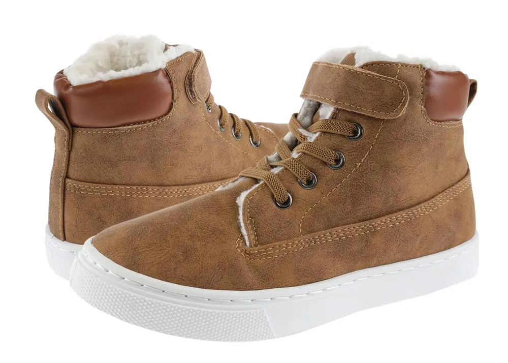 Boys Two-Tonal Faux Leather High-Top Sneaker