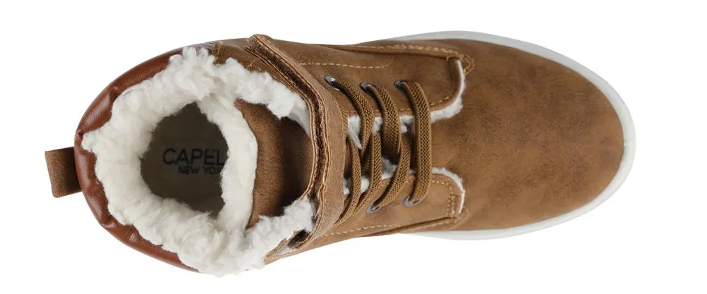 Boys Two-Tonal Faux Leather High-Top Sneaker