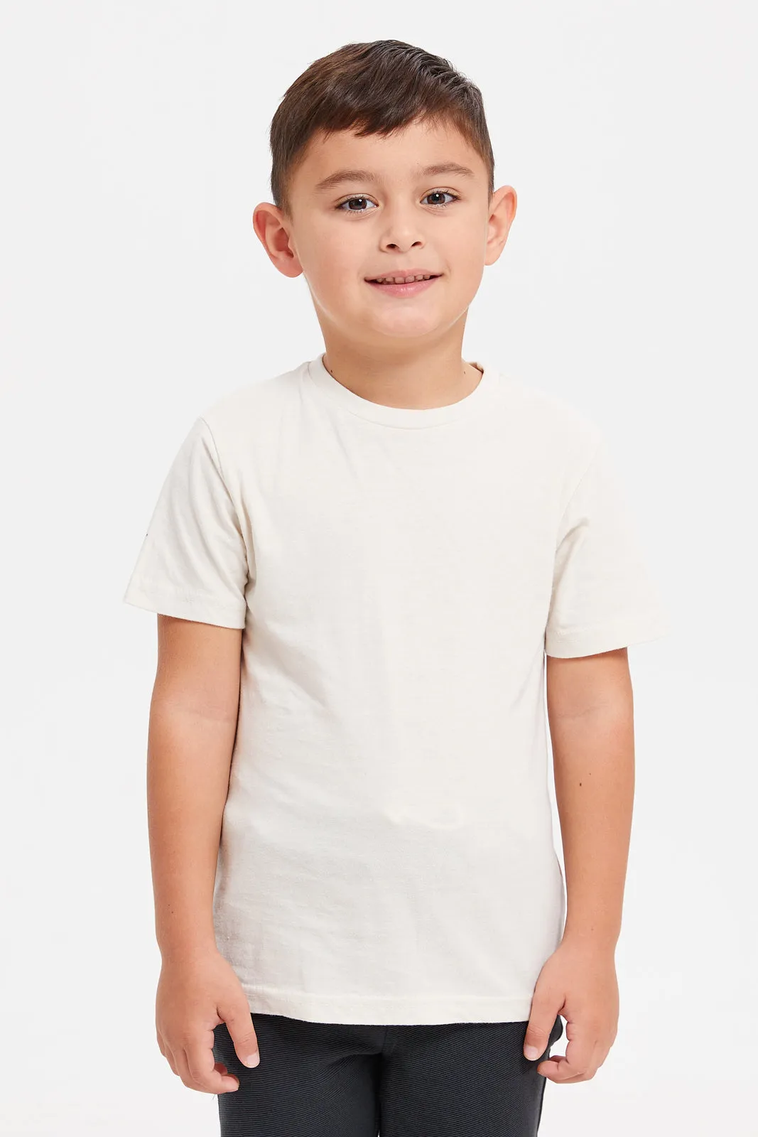 Boys White And Grey T-Shirt And Shorts Set (3 Piece)