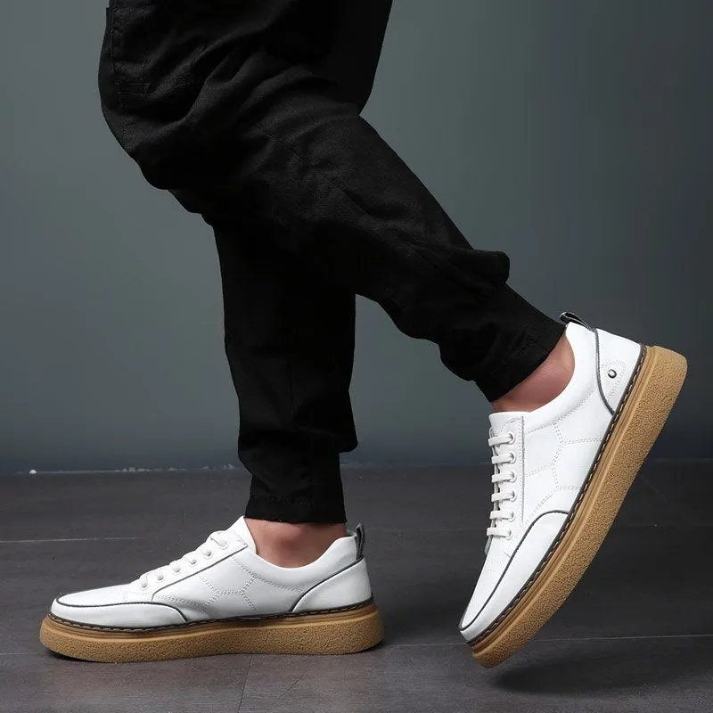 Brand Men's Casual Shoes Fashion Light Flats Classic Tenis Masculino Male Lace Up Flats White Men Sneakers Tenis Masculino %
