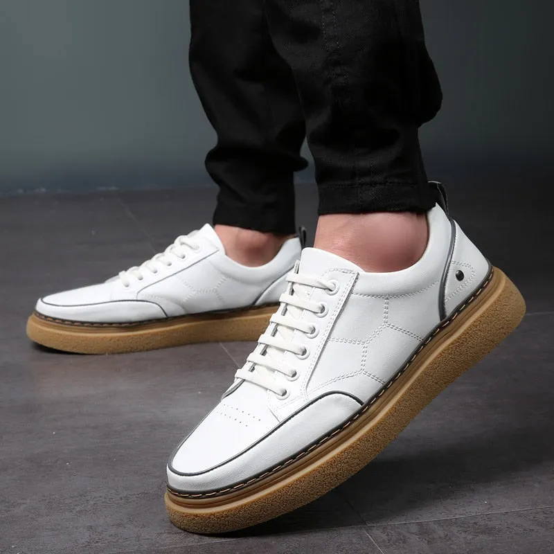 Brand Men's Casual Shoes Fashion Light Flats Classic Tenis Masculino Male Lace Up Flats White Men Sneakers Tenis Masculino %