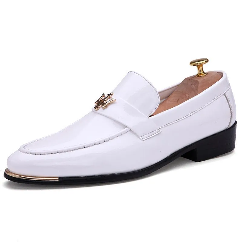 British bright leather pointed men's shoes