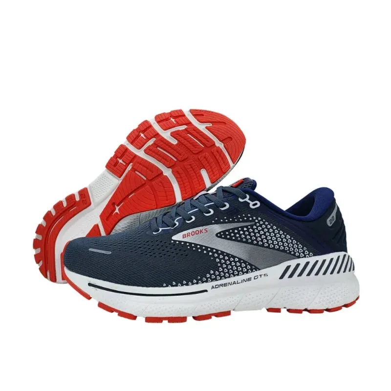 BROOKS Adrenaline GTS 22 Running Shoes Black Ebony Men Long-Distance Road Sport Training Casual Sneakers