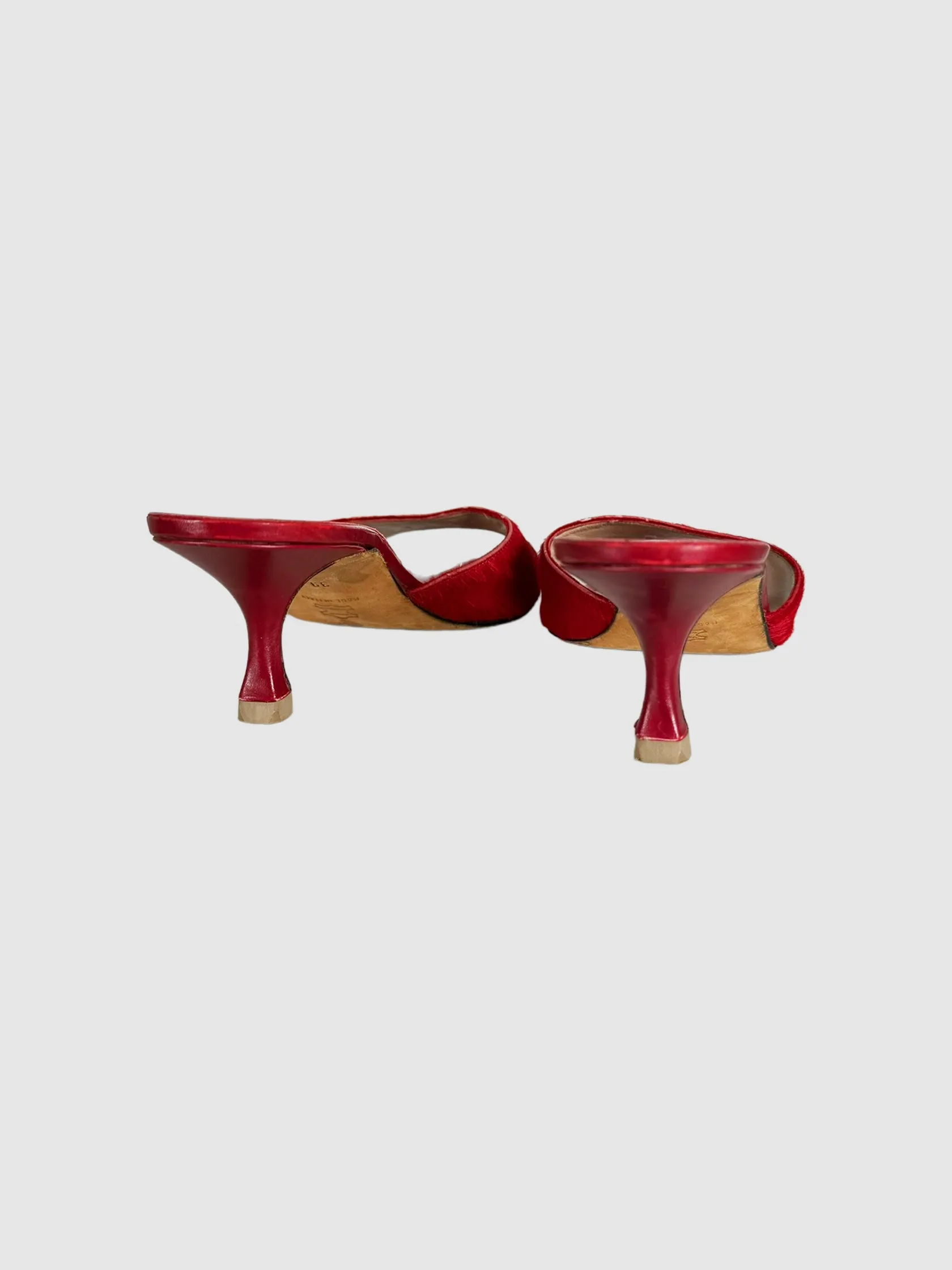 Calf Hair Kitten Heels - Size 39