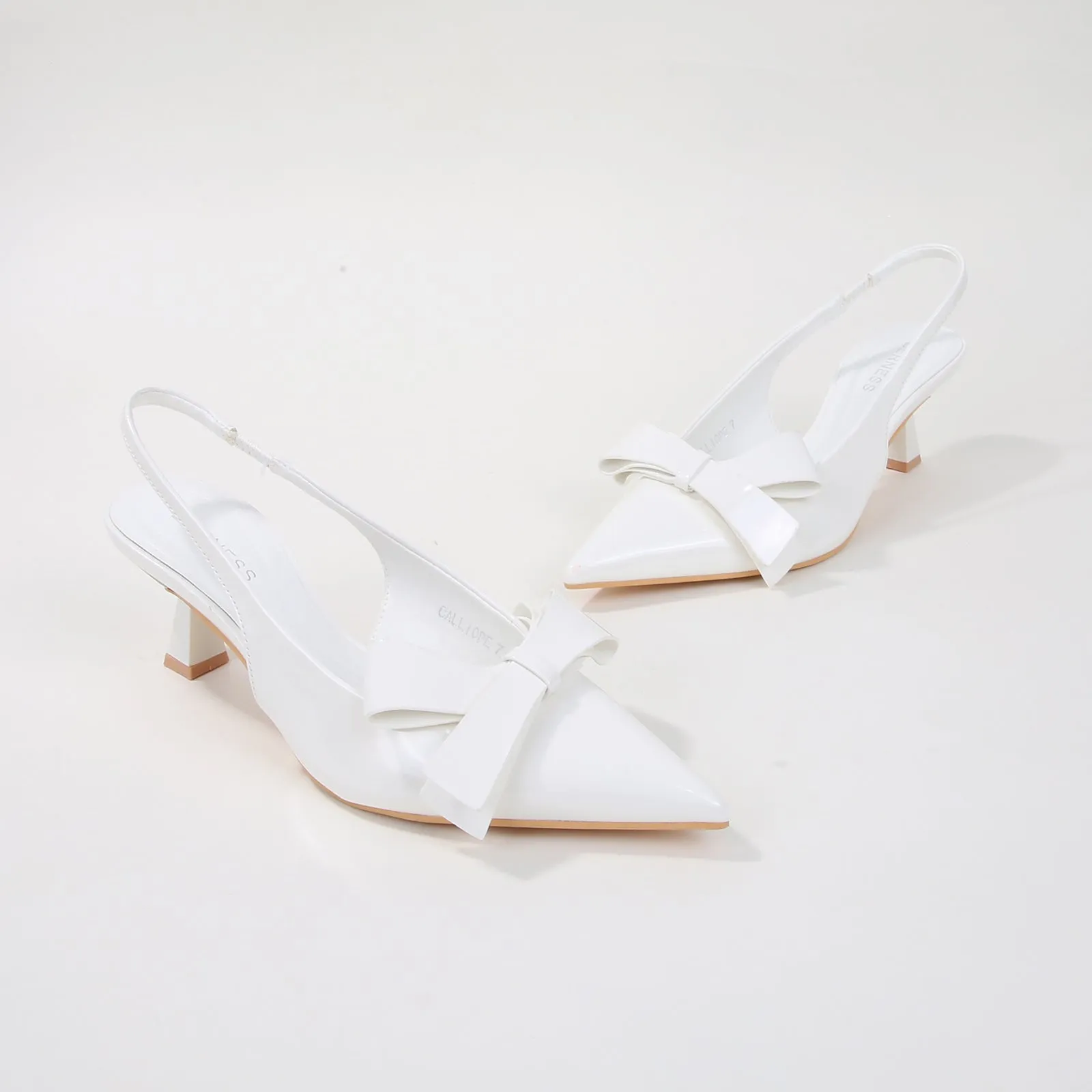 Calliope Patent Slingback Kitten Heels