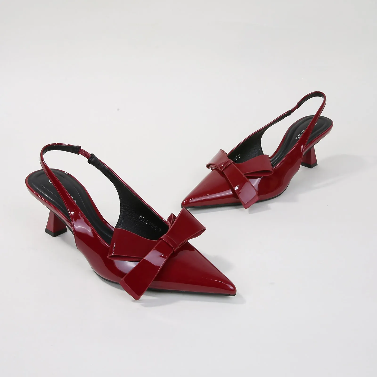 Calliope Patent Slingback Kitten Heels