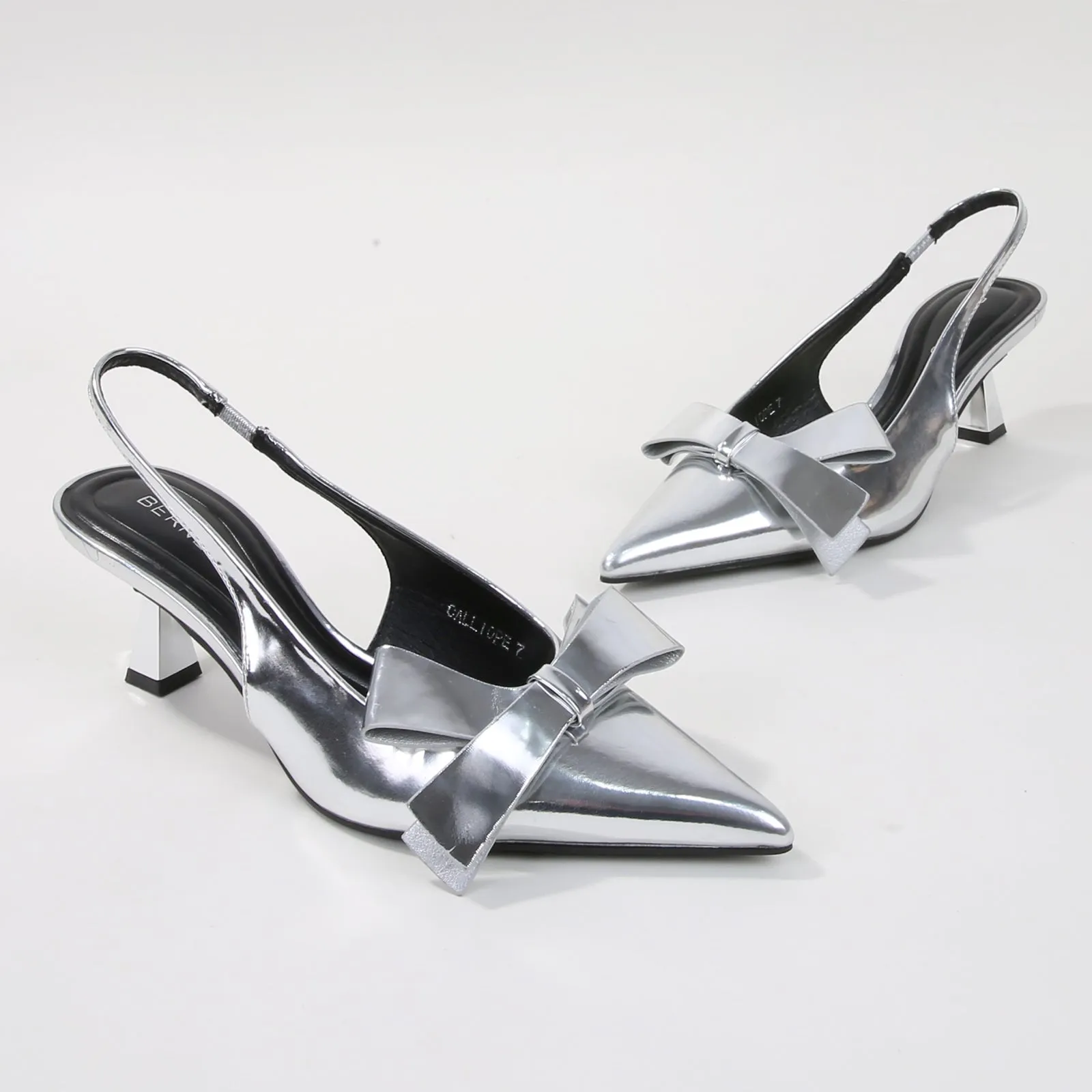 Calliope Patent Slingback Kitten Heels