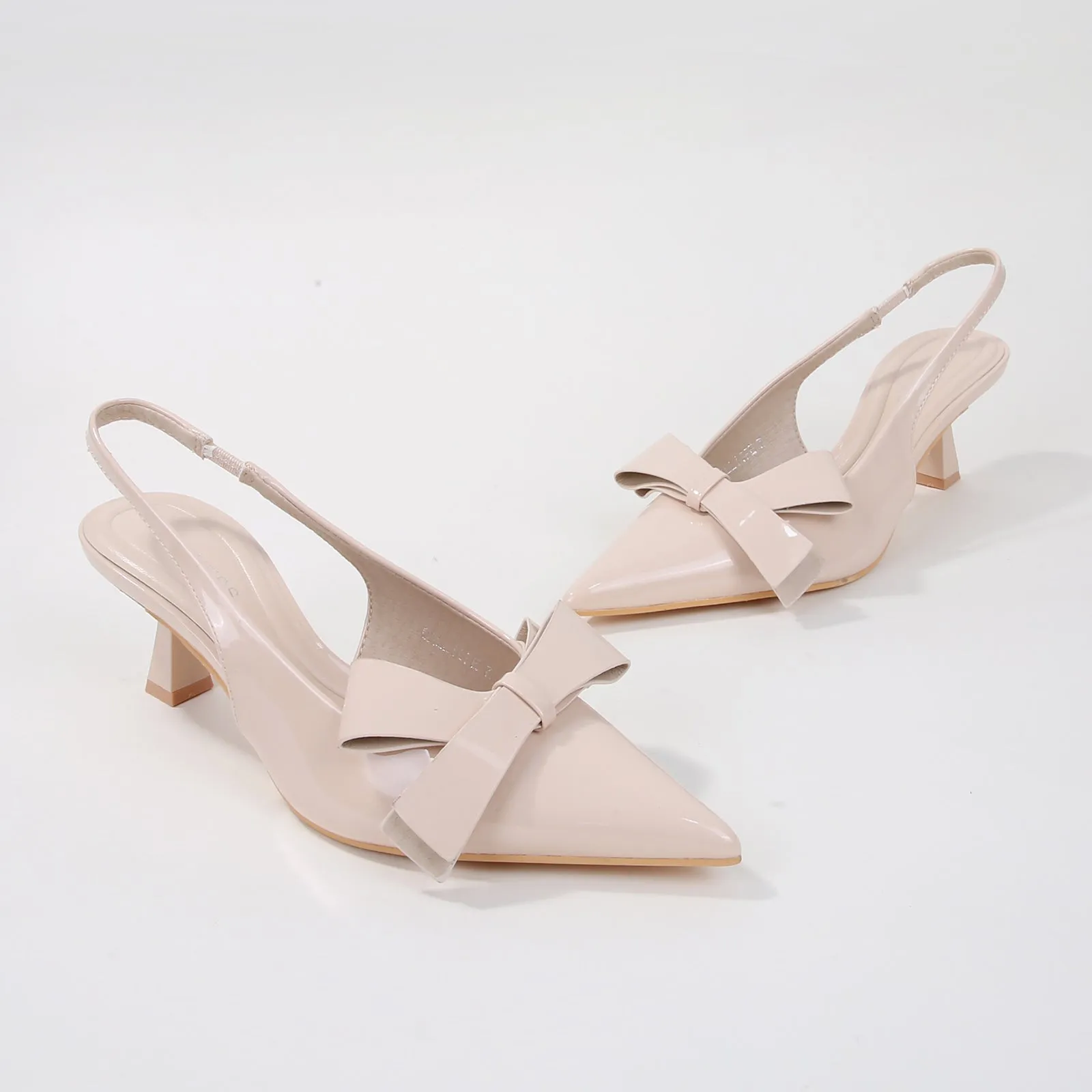 Calliope Patent Slingback Kitten Heels