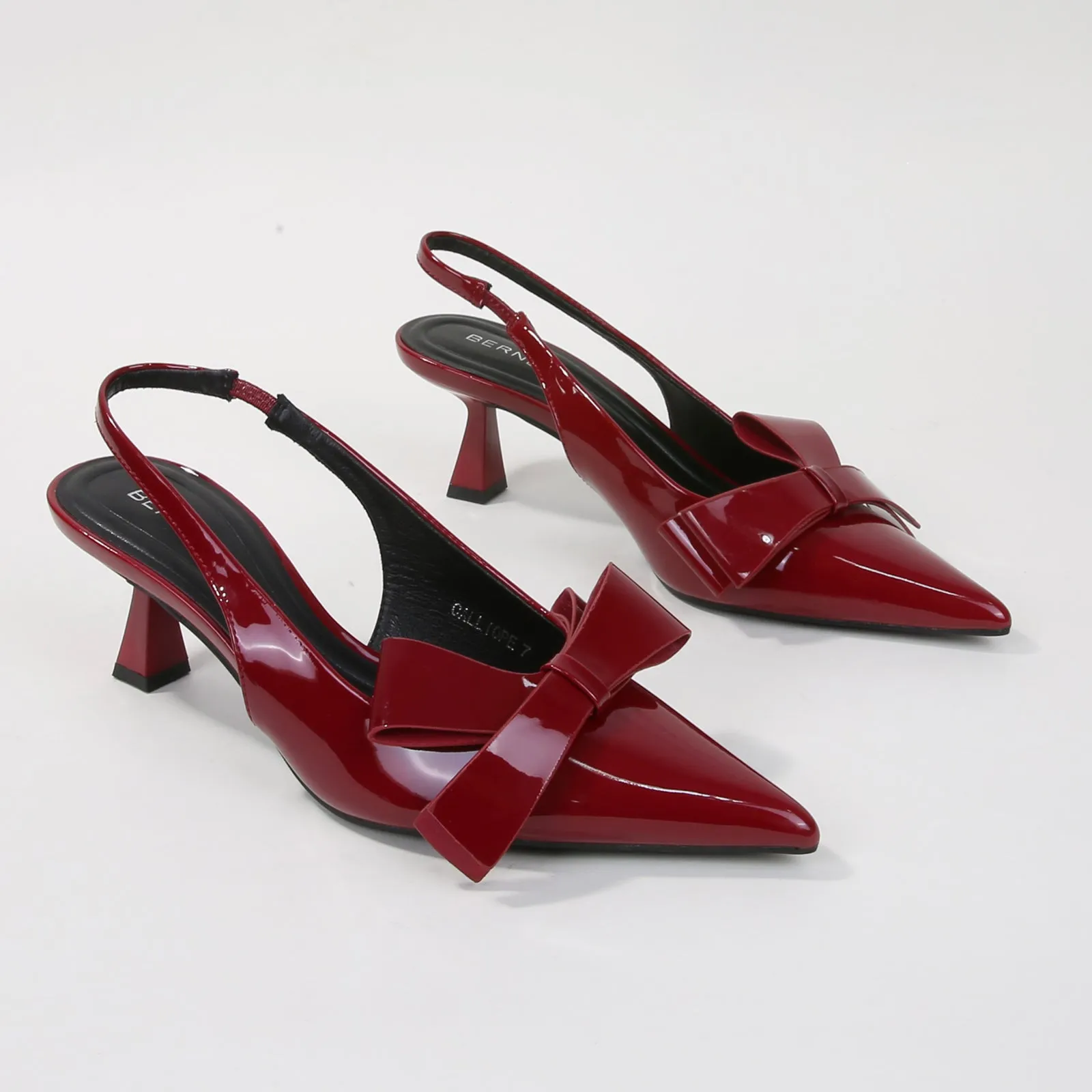 Calliope Patent Slingback Kitten Heels