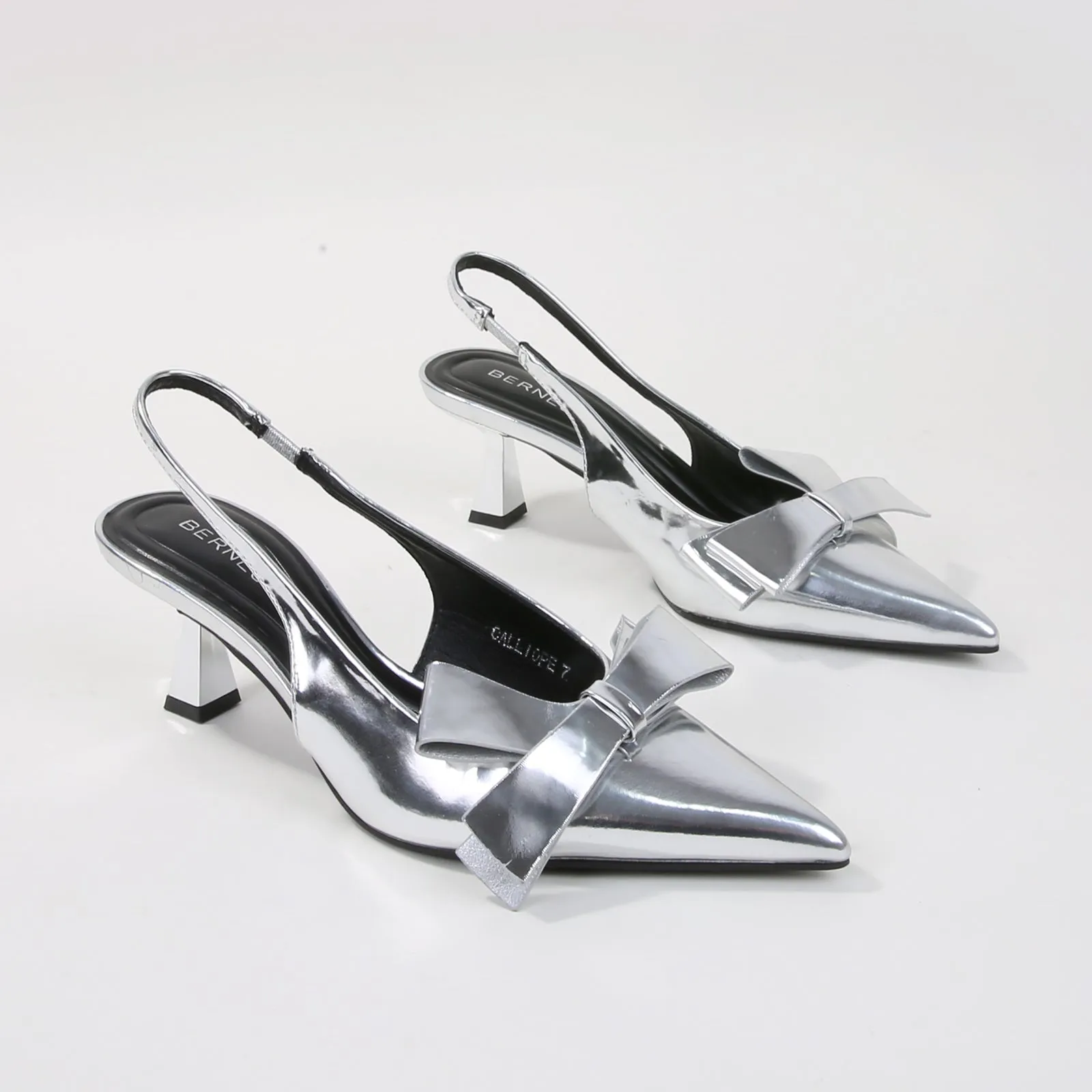 Calliope Patent Slingback Kitten Heels