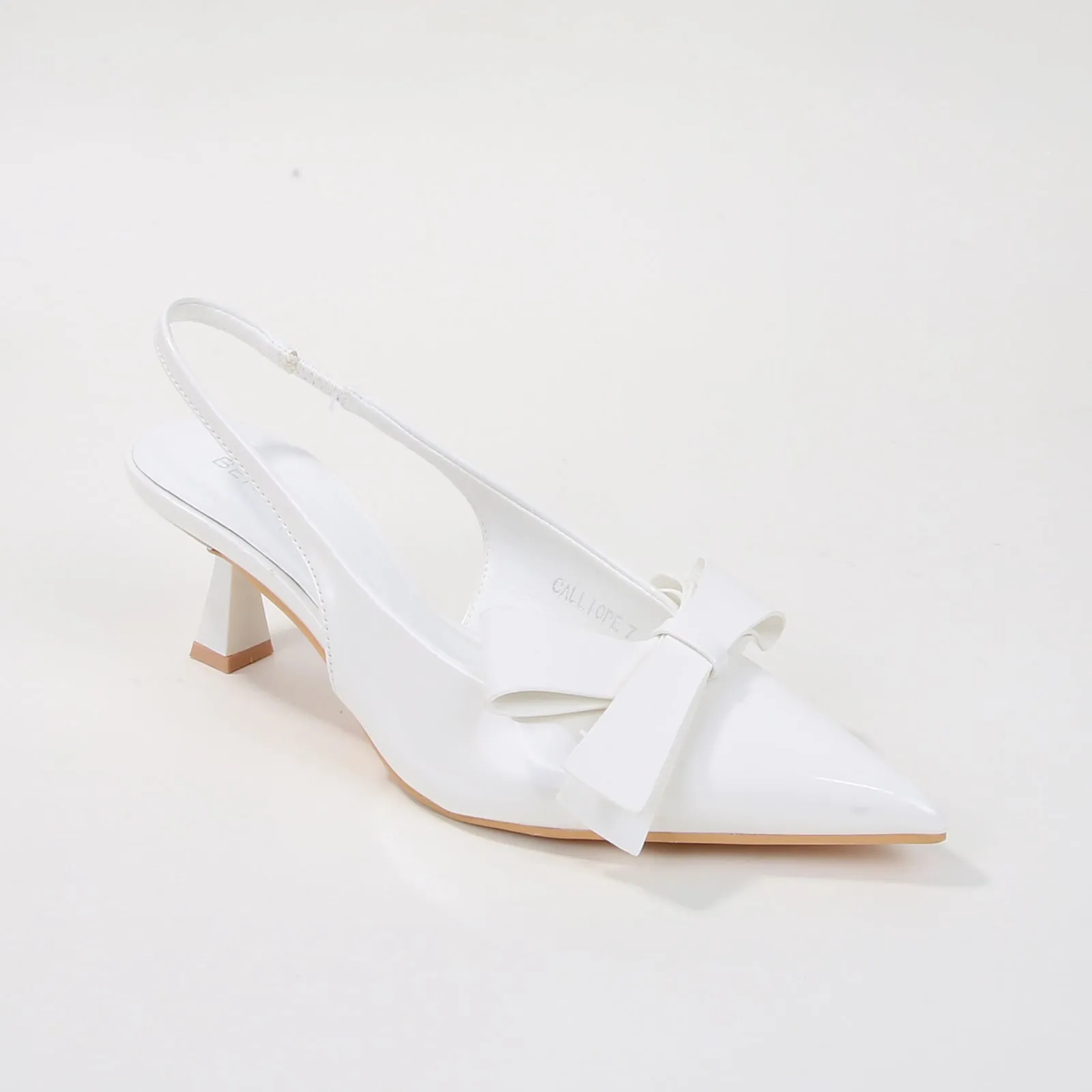 Calliope Patent Slingback Kitten Heels