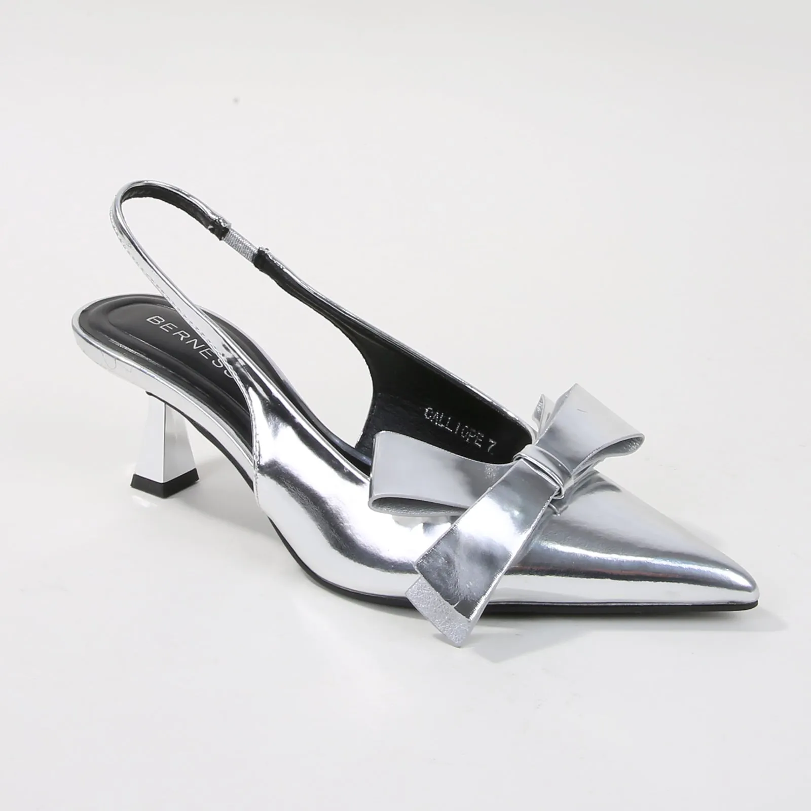 Calliope Patent Slingback Kitten Heels