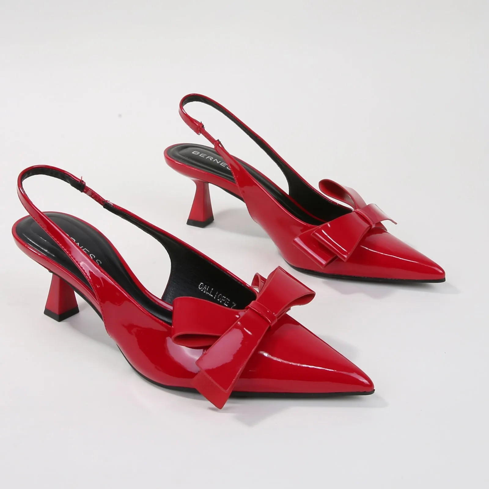Calliope Patent Slingback Kitten Heels