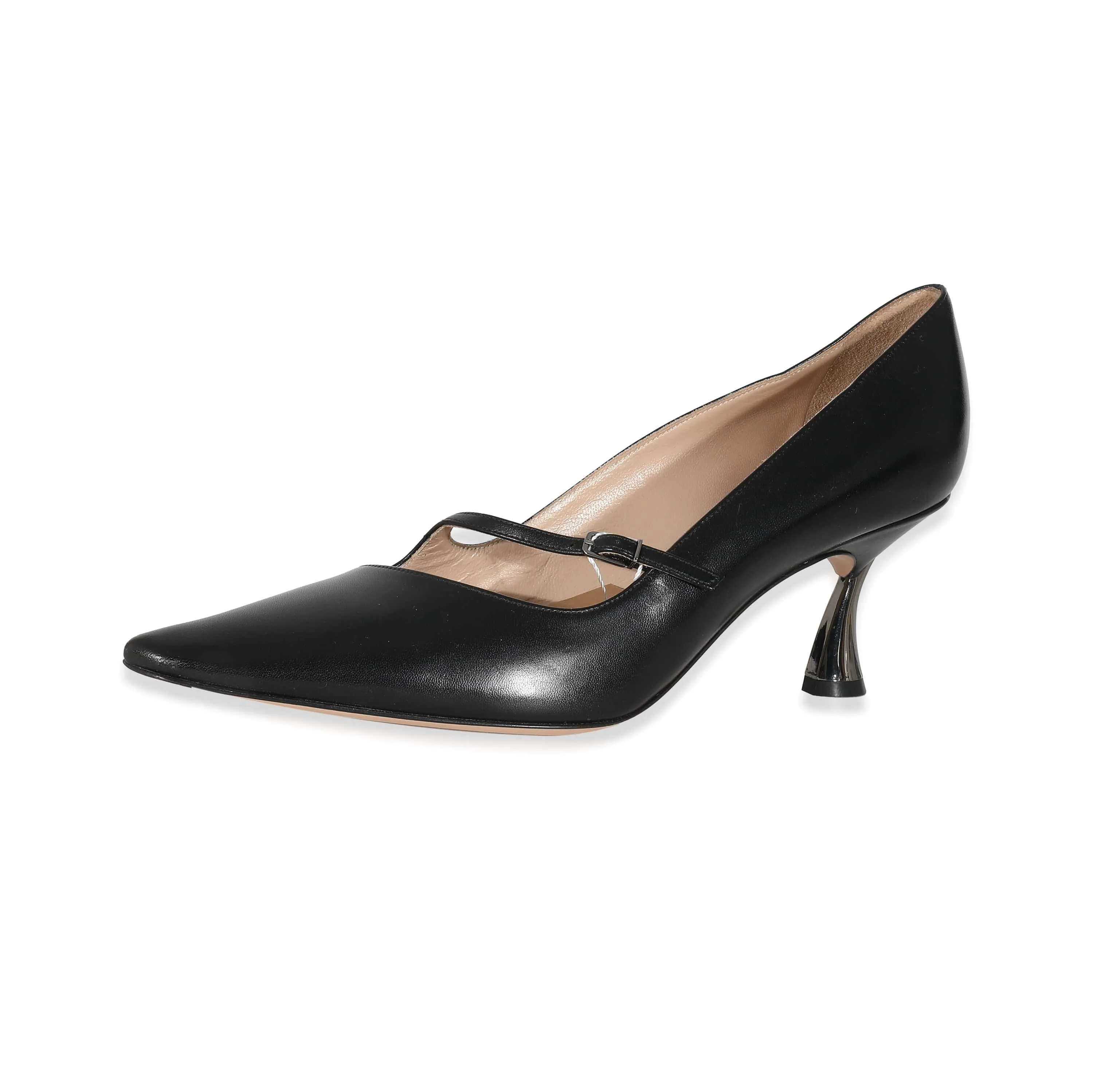 Casadei Black Patent Kitten Heels Size 39 AGL2515
