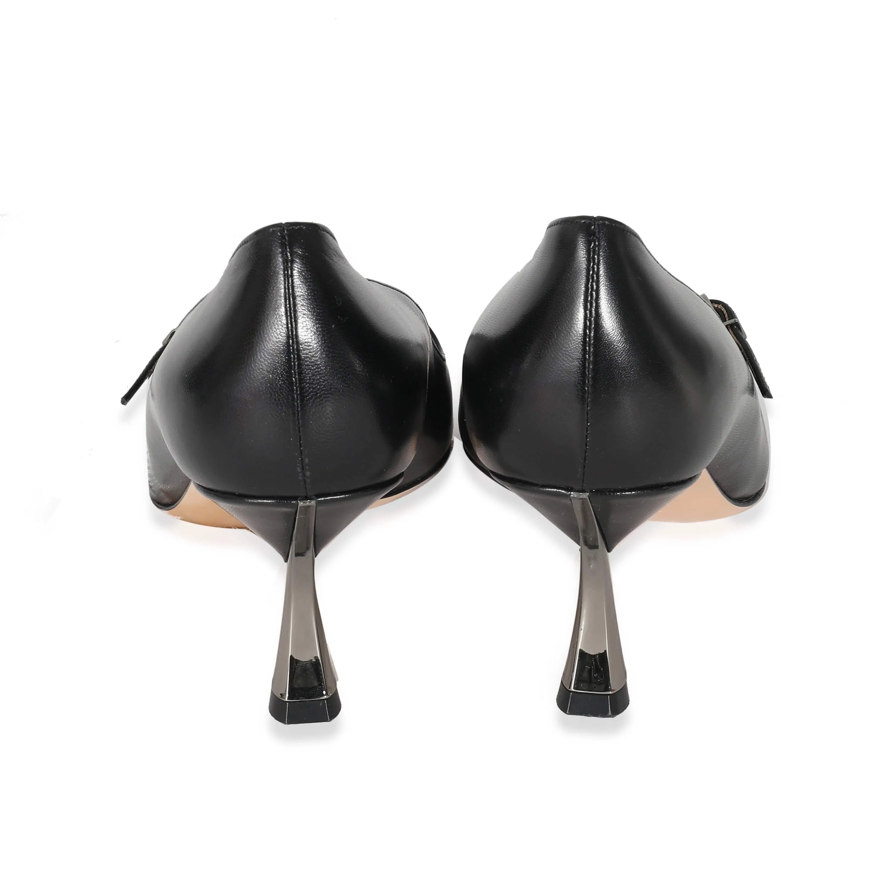 Casadei Black Patent Kitten Heels Size 39 AGL2515