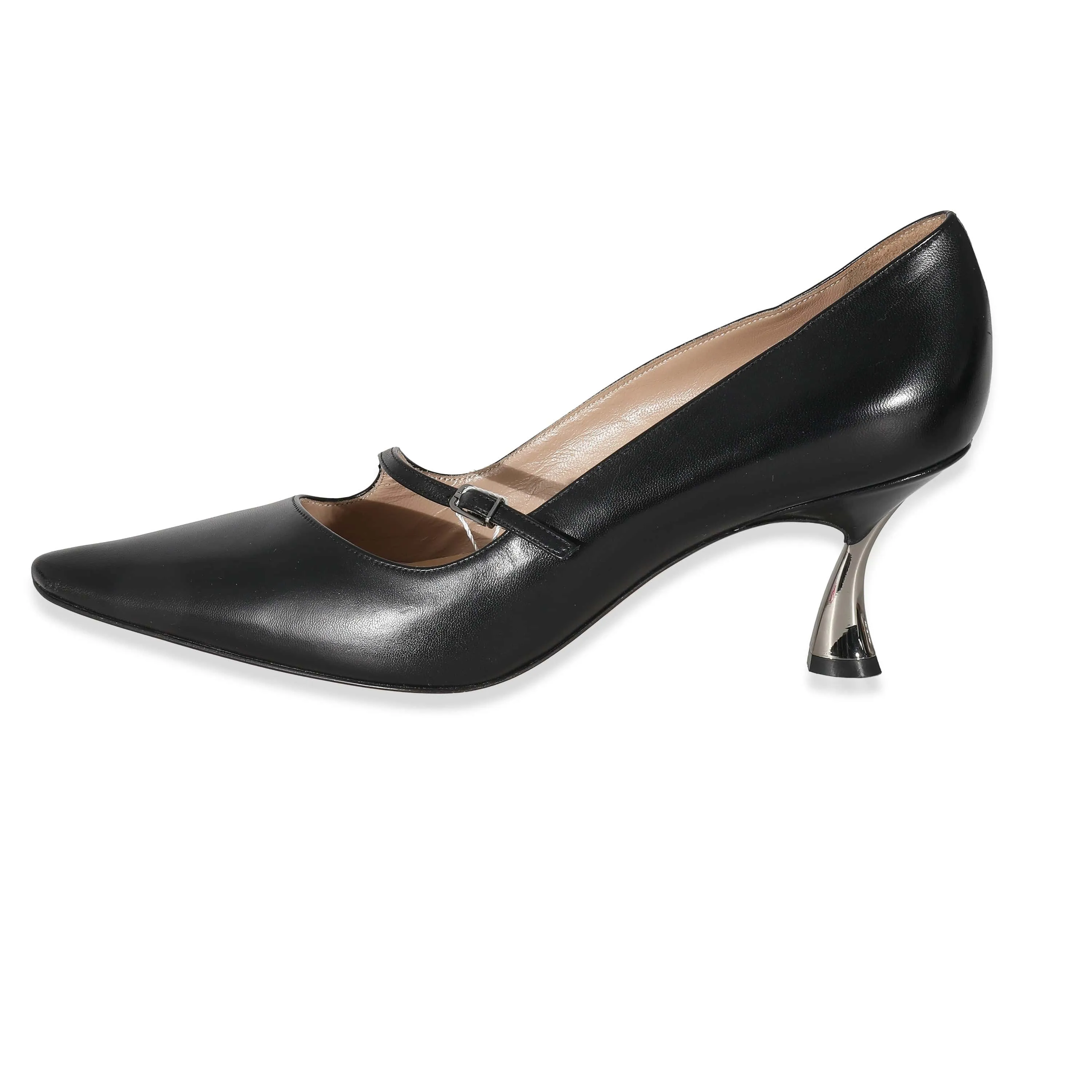 Casadei Black Patent Kitten Heels Size 39 AGL2515