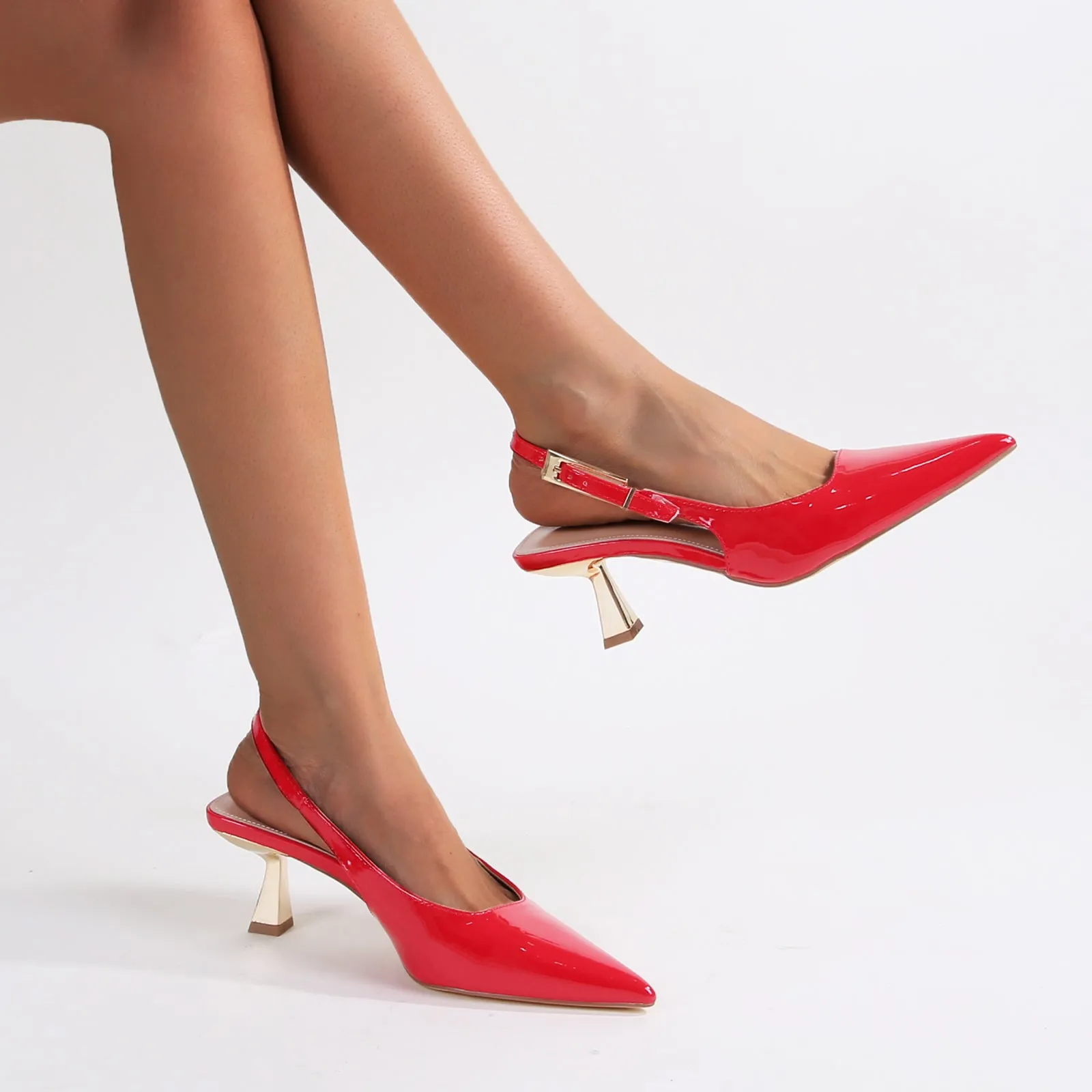 Cassandra Patent Slingback Heels