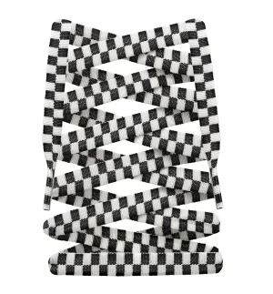 Checkerboard Pattern Flat Shoelaces