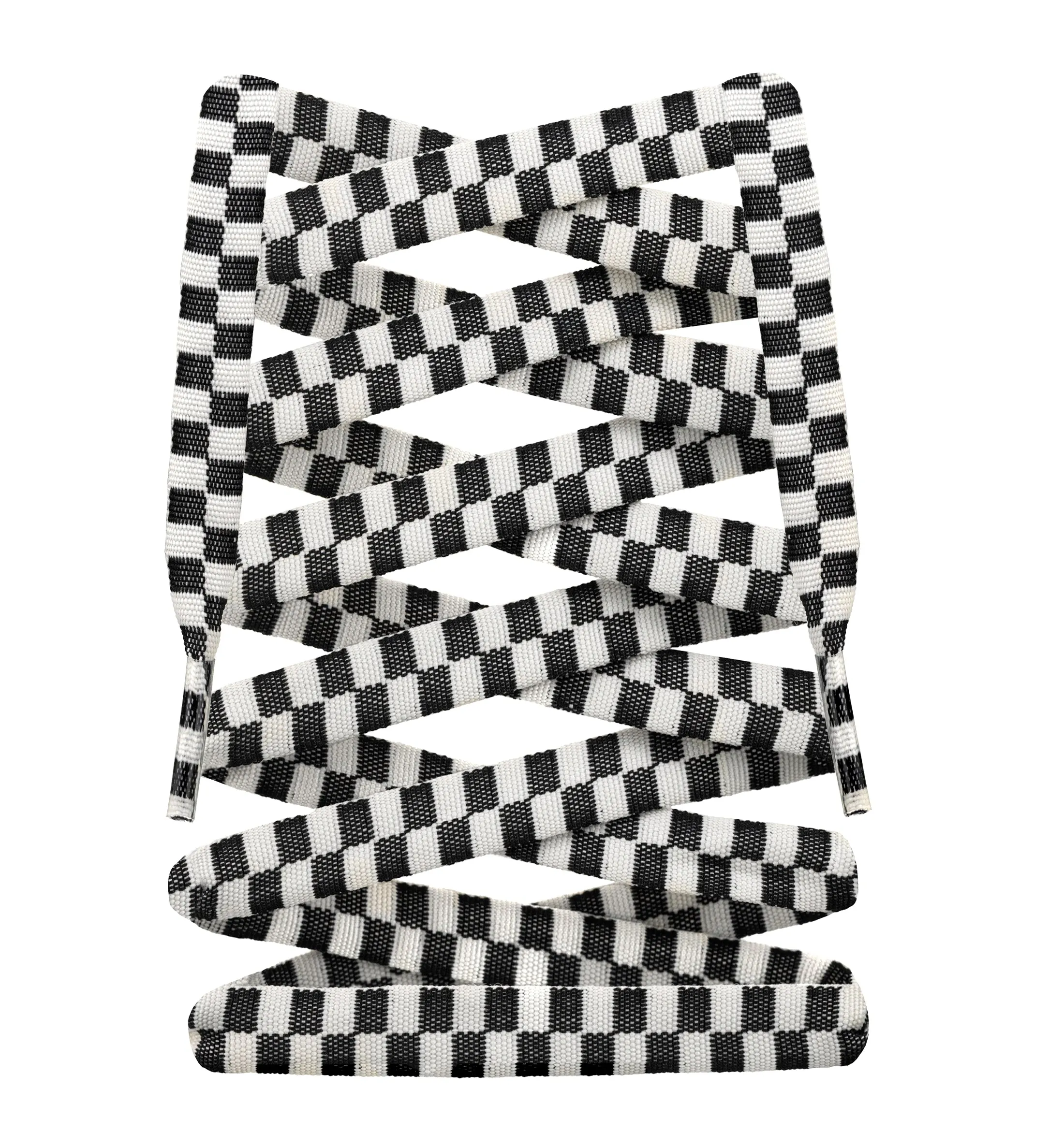 Checkerboard Pattern Flat Shoelaces
