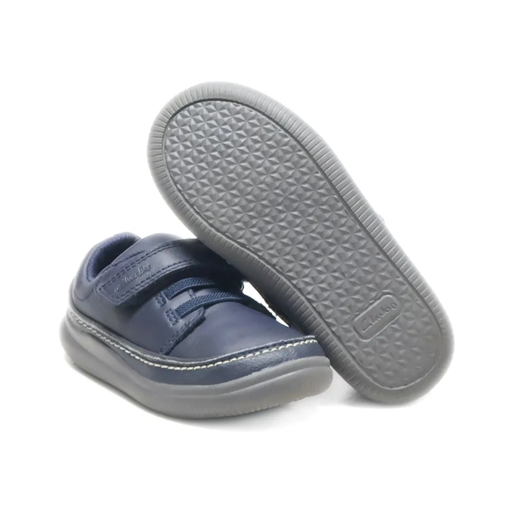 Clarks Crest Aero Sneakers Leather Blue Colour For Kids