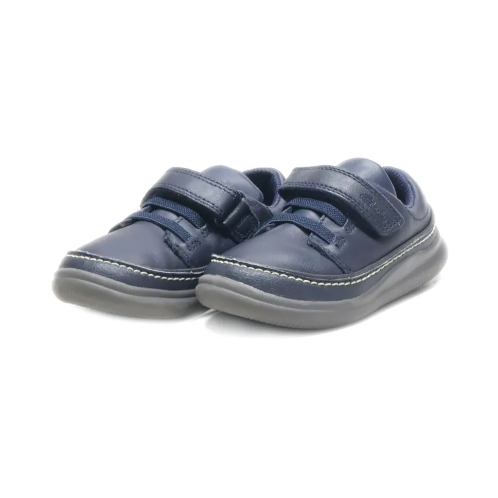 Clarks Crest Aero Sneakers Leather Blue Colour For Kids
