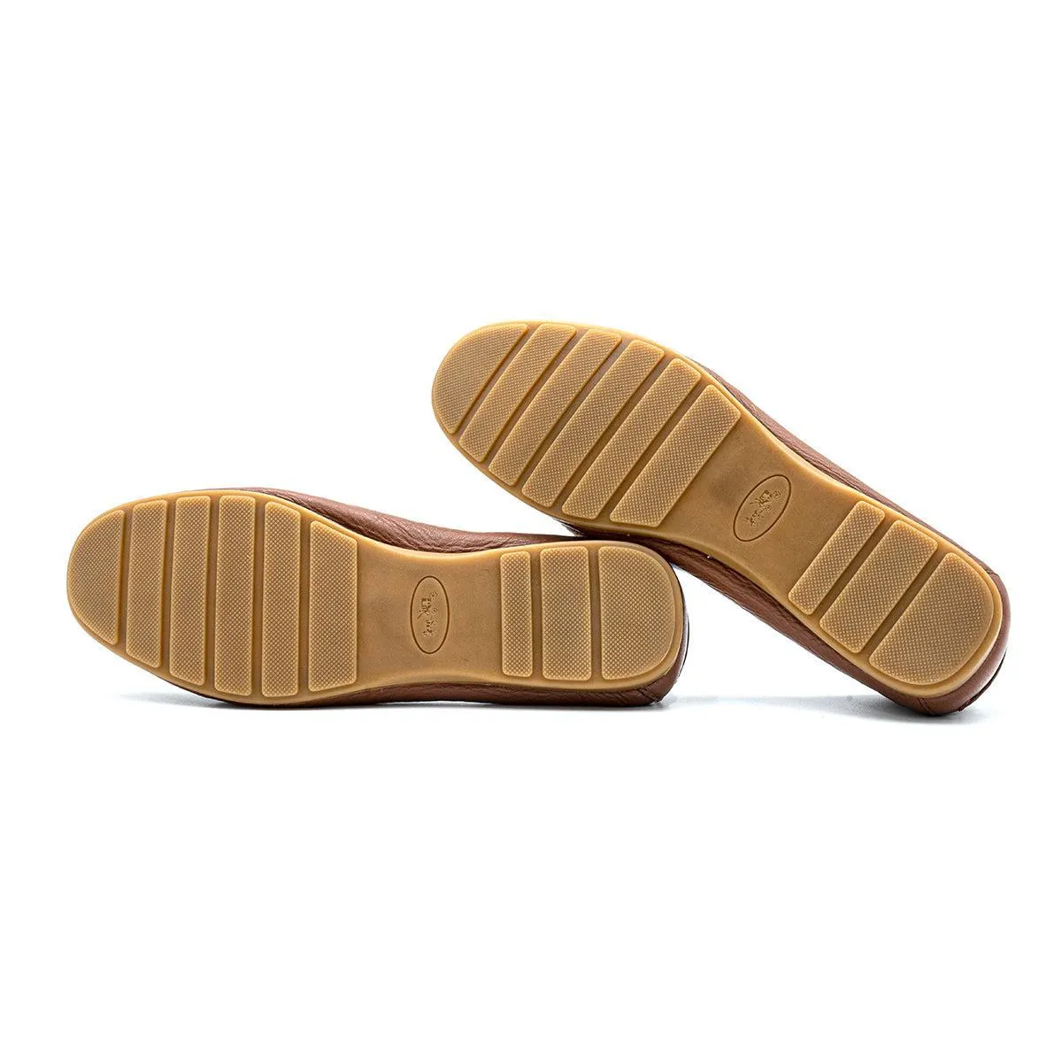 Coach Pebble Grain Loafers Leather Brown Colour For Women