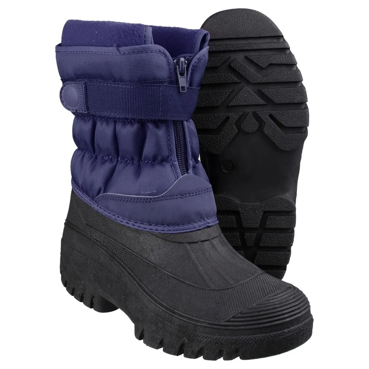 Cotswold Chase Touch-Fastening Zip Winter Boots Mens